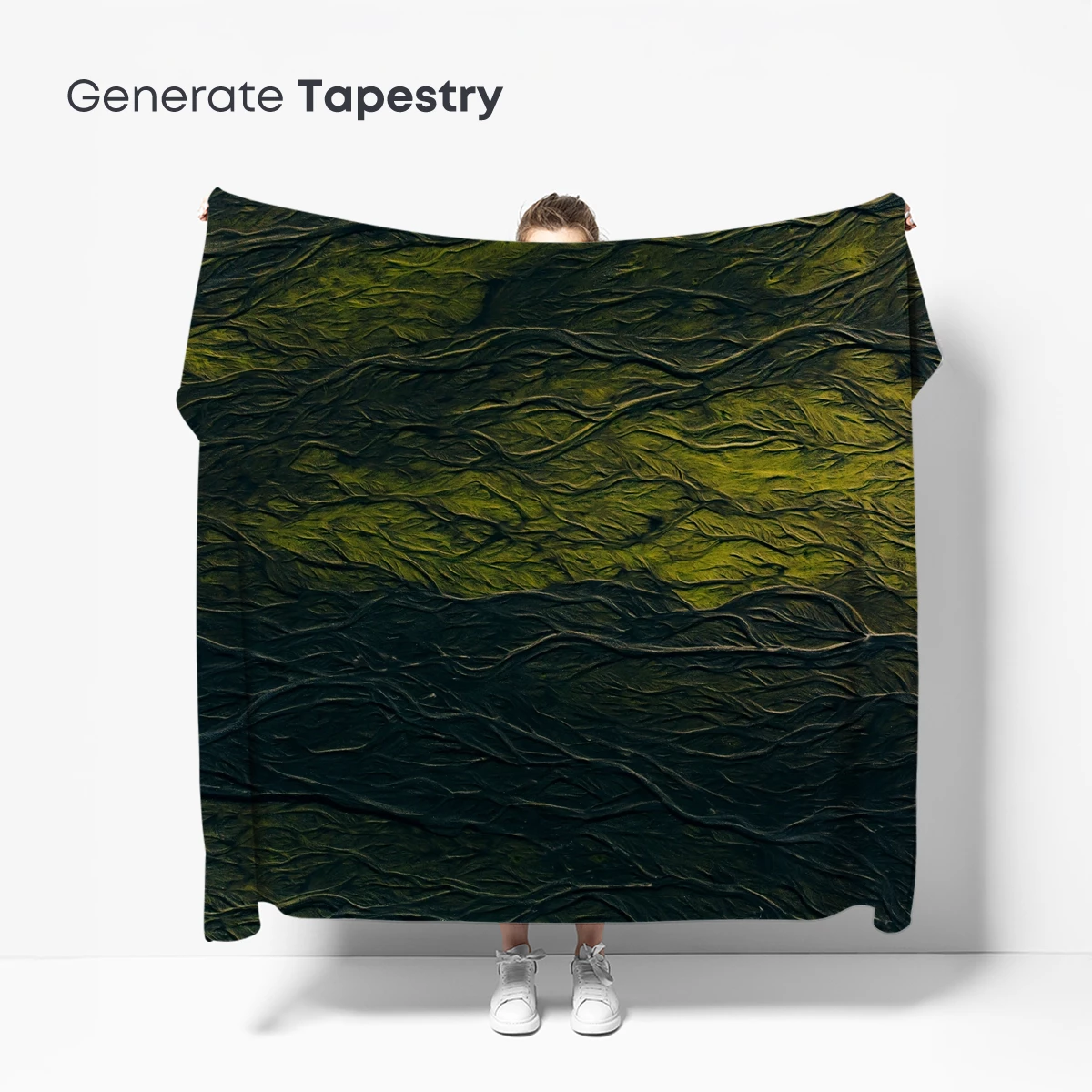 Ethereal Terrain: Woven Earth in Verdant Hues - Image 5