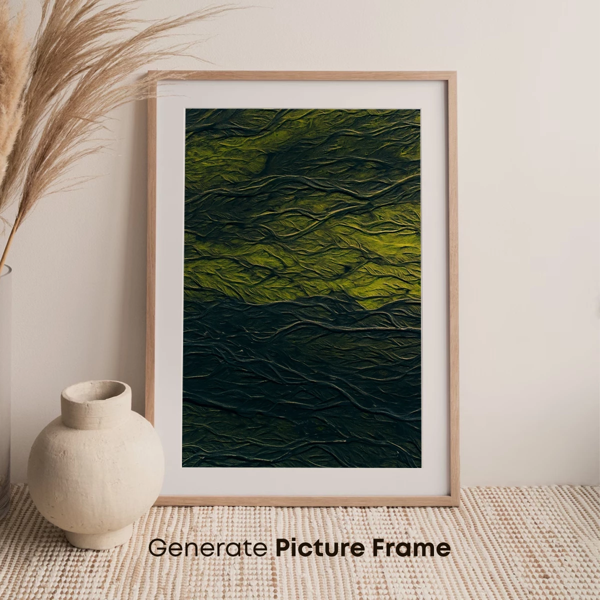 Ethereal Terrain: Woven Earth in Verdant Hues - Image 7