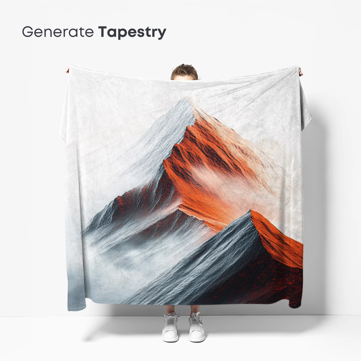 Fiery Peaks: Abstract Mountain Artistry - Image 5