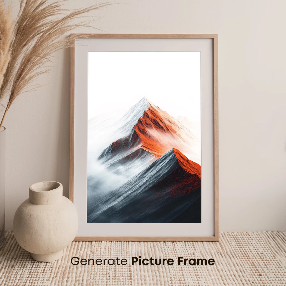 Fiery Peaks: Abstract Mountain Artistry - Image 7