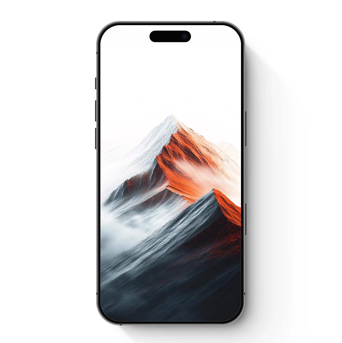 Fiery Peaks: Abstract Mountain Artistry