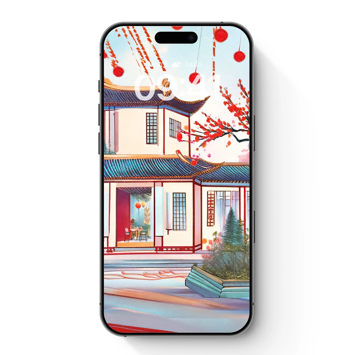 Cherry Blossom Courtyard: Festive Eastern Elegance