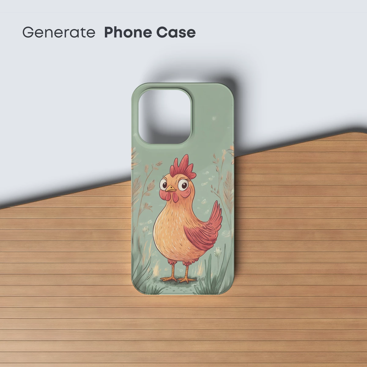 Charming Rooster in Whimsical Meadow - Image 3