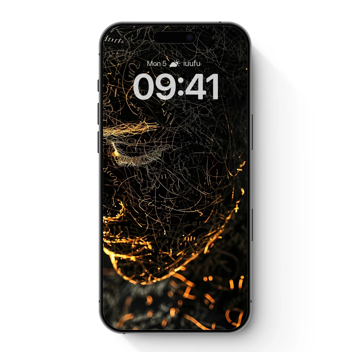 Golden Web of Thought: Illuminated Mind Art