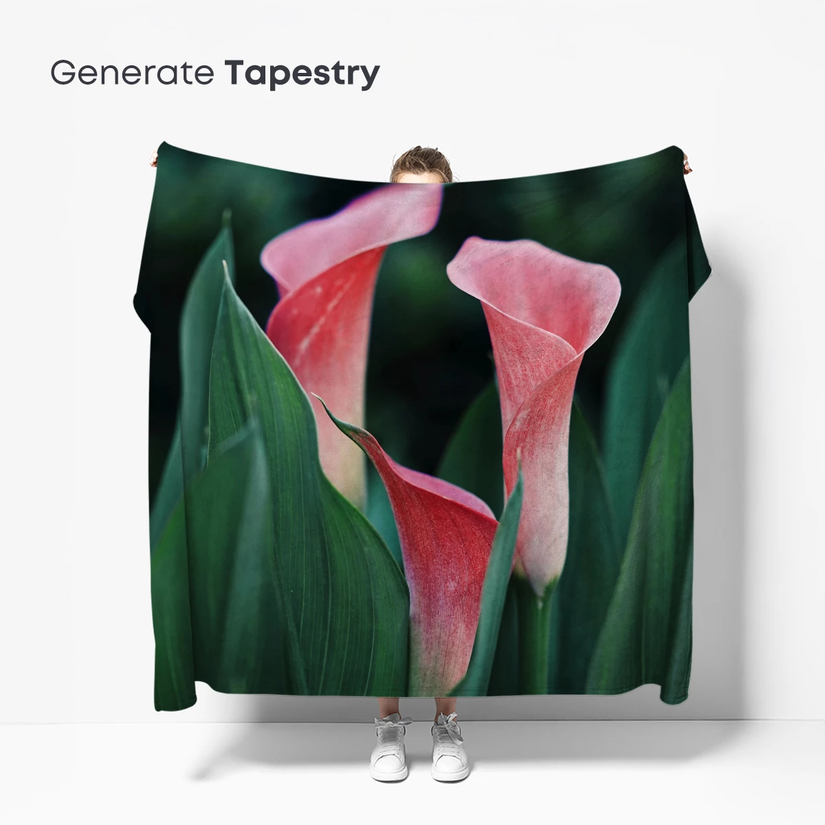 Blush Calla Lilies in Verdant Embrace - Image 5