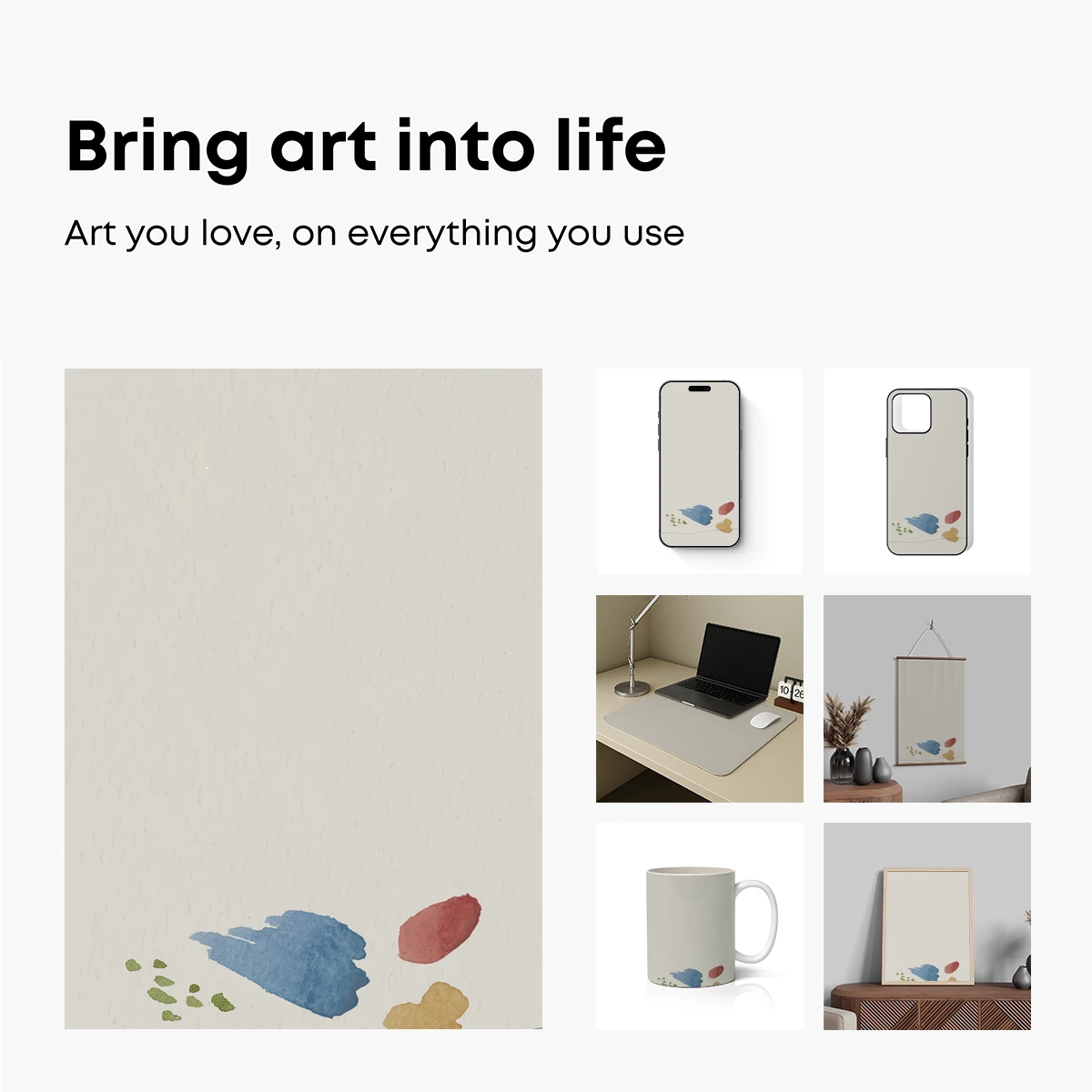 Abstract Color Dots on Minimalist Canvas - Image 2