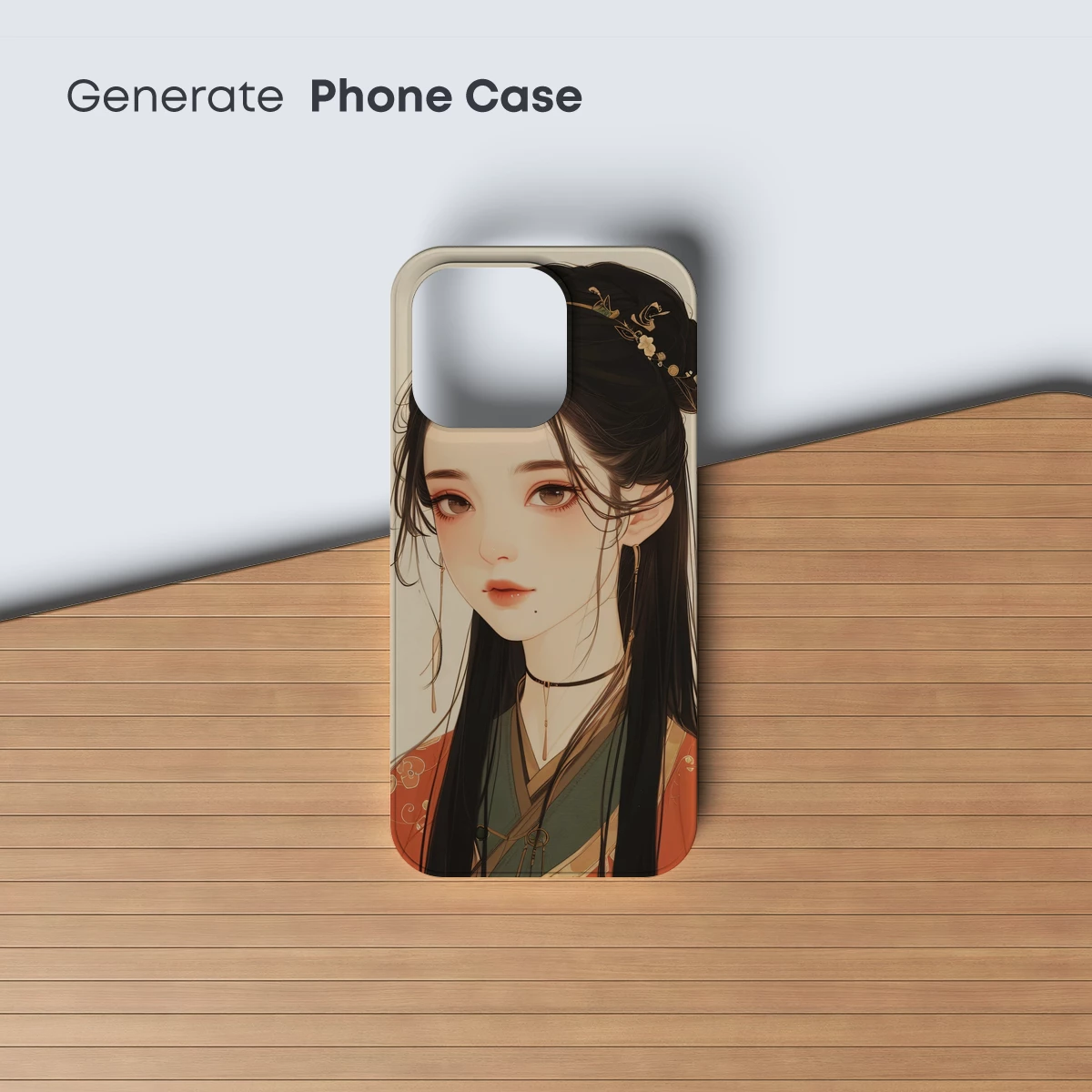 Elegant Hanfu Portrait: Timeless Beauty in Vermilion and Jade - Image 3