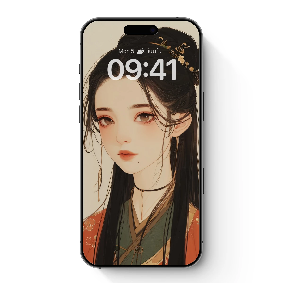 Elegant Hanfu Portrait: Timeless Beauty in Vermilion and Jade