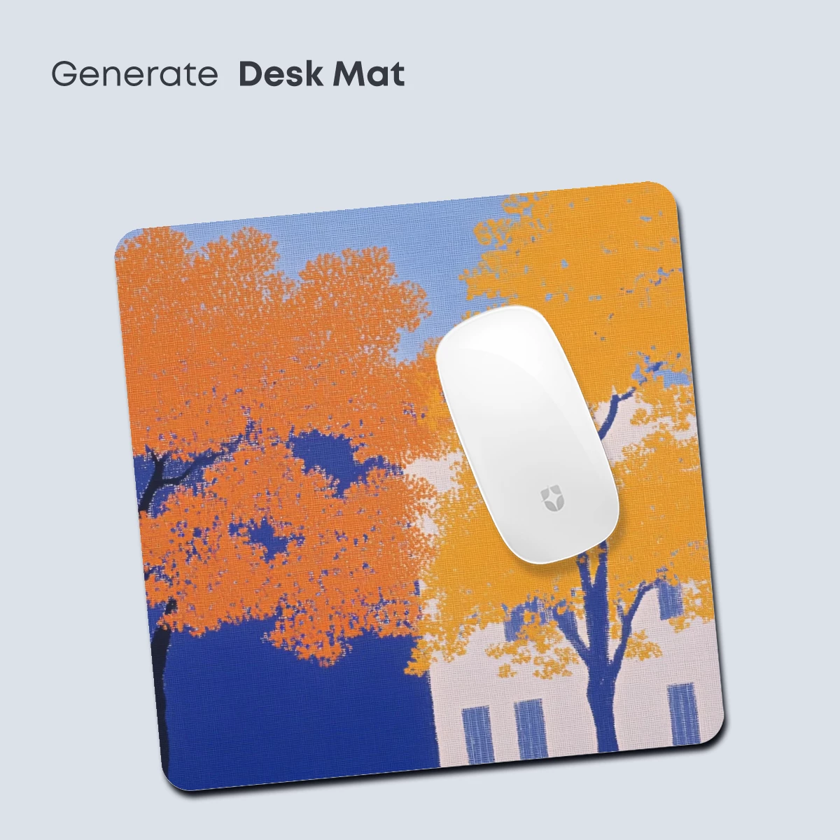 Autumnal Harmony: Bold Trees & Serene House - Image 4