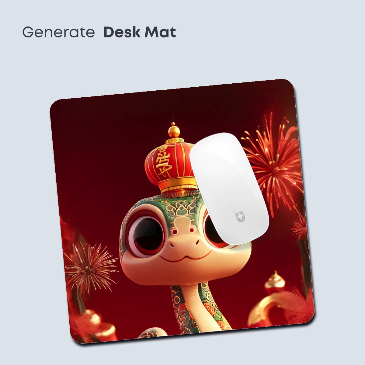 Charming Lunar Snake: Festive Folk Art Fusion - Image 4