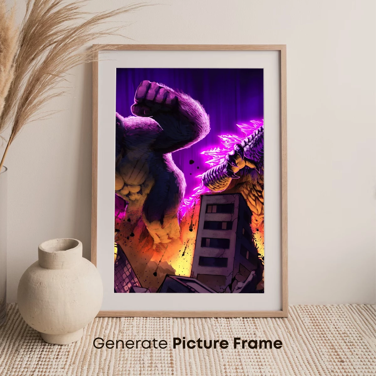 Kaiju Clash: Neon Titans in Urban Ruin - Image 7