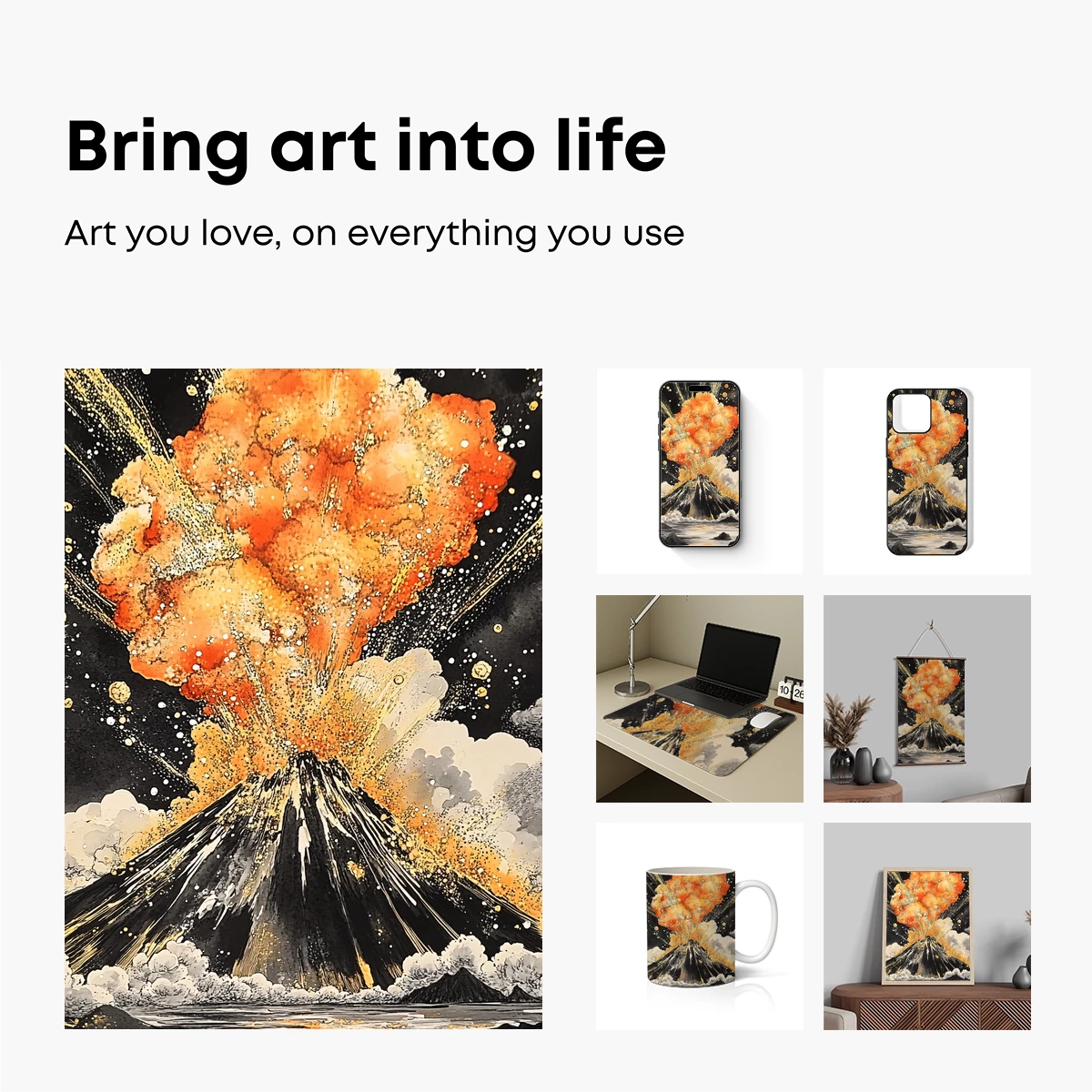 Erupting Volcano in Cosmic Splendor - Image 2