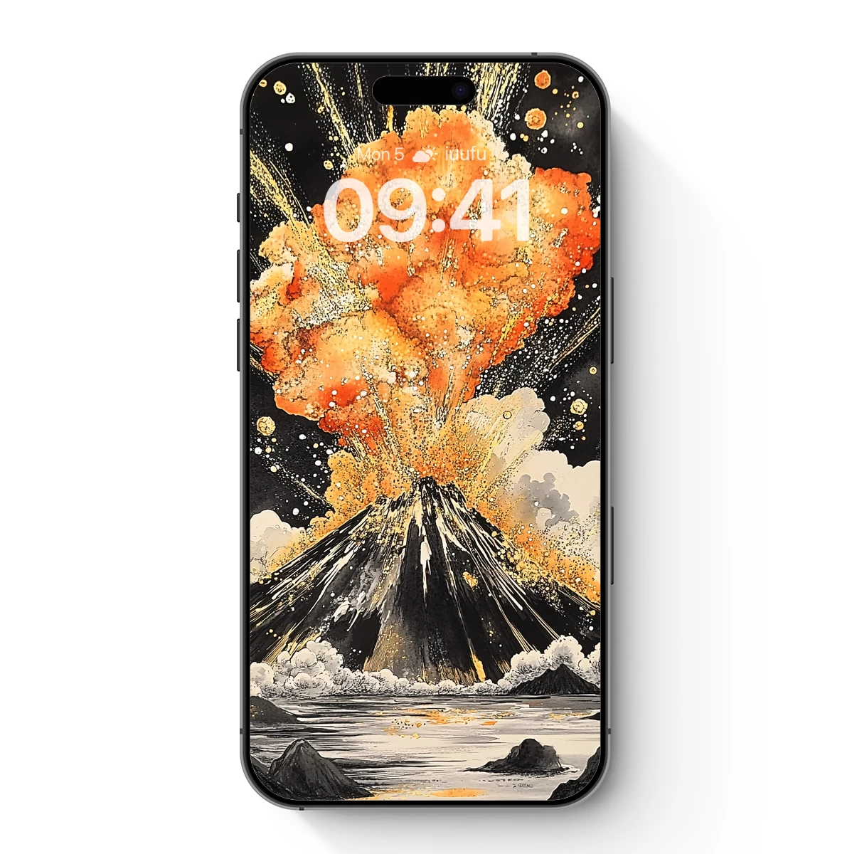 Erupting Volcano in Cosmic Splendor