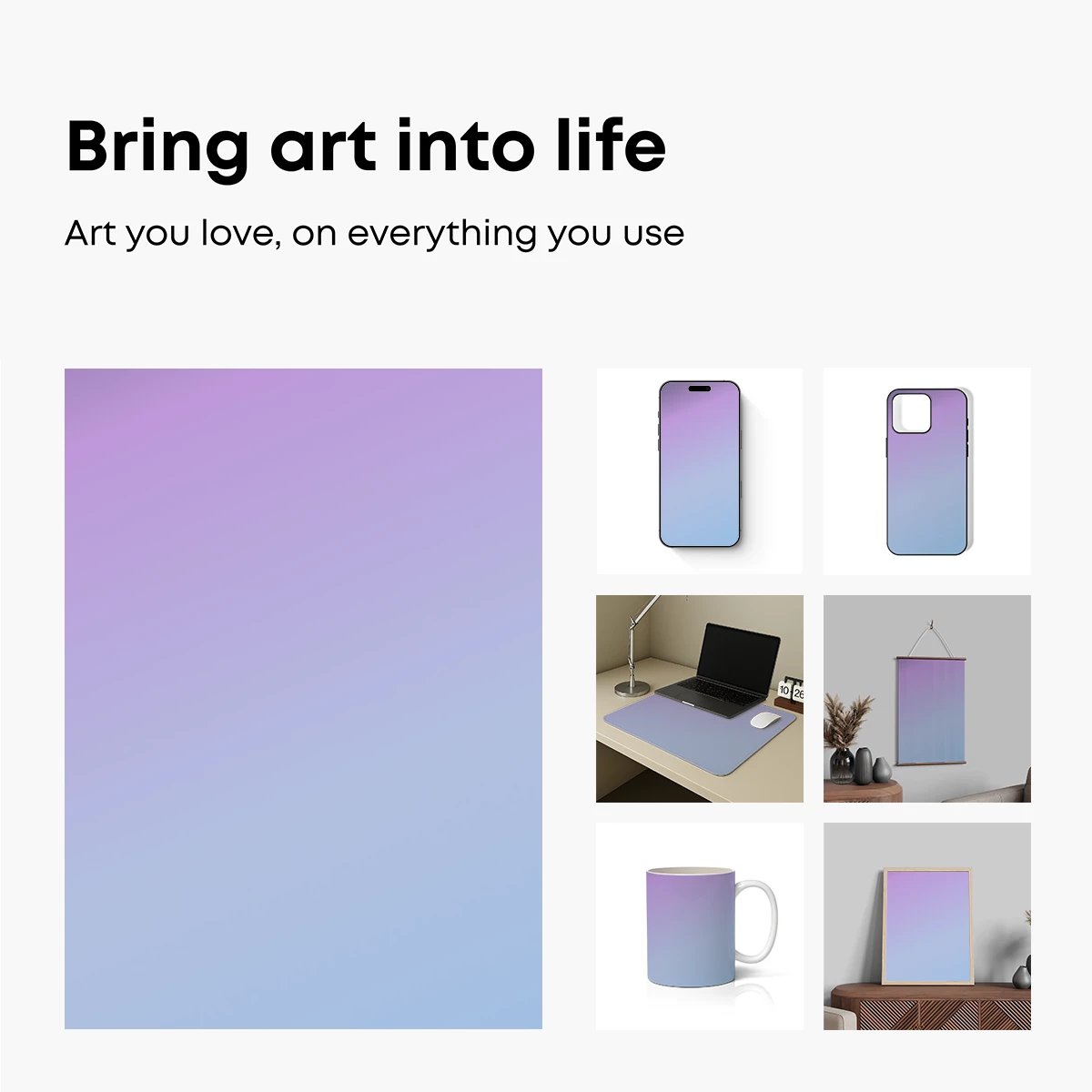 Gradient Serenity: Purple to Blue Harmony - Image 2
