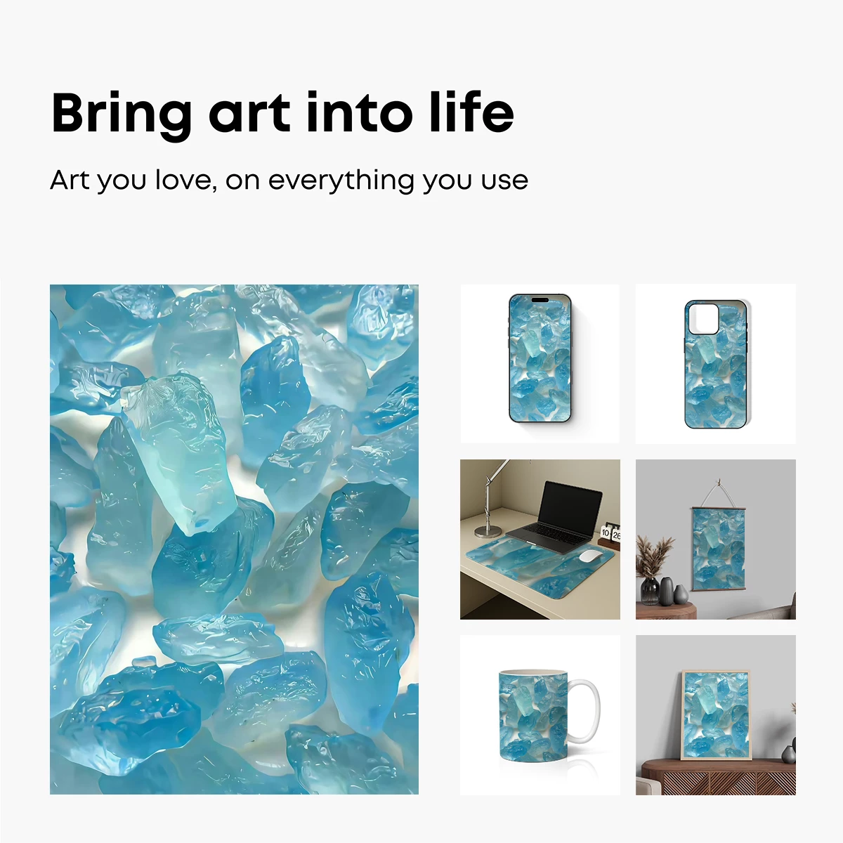 Azure Crystal Dreams: Ethereal Ice Sculptures - Image 2