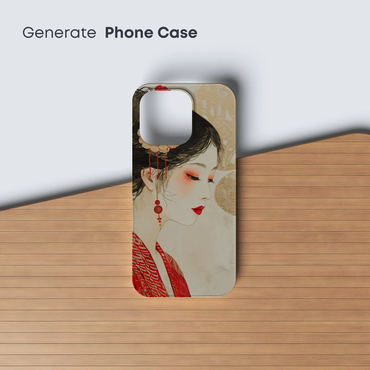 Elegant Geisha in Red: A Fusion of Tradition and Artistry - Image 3