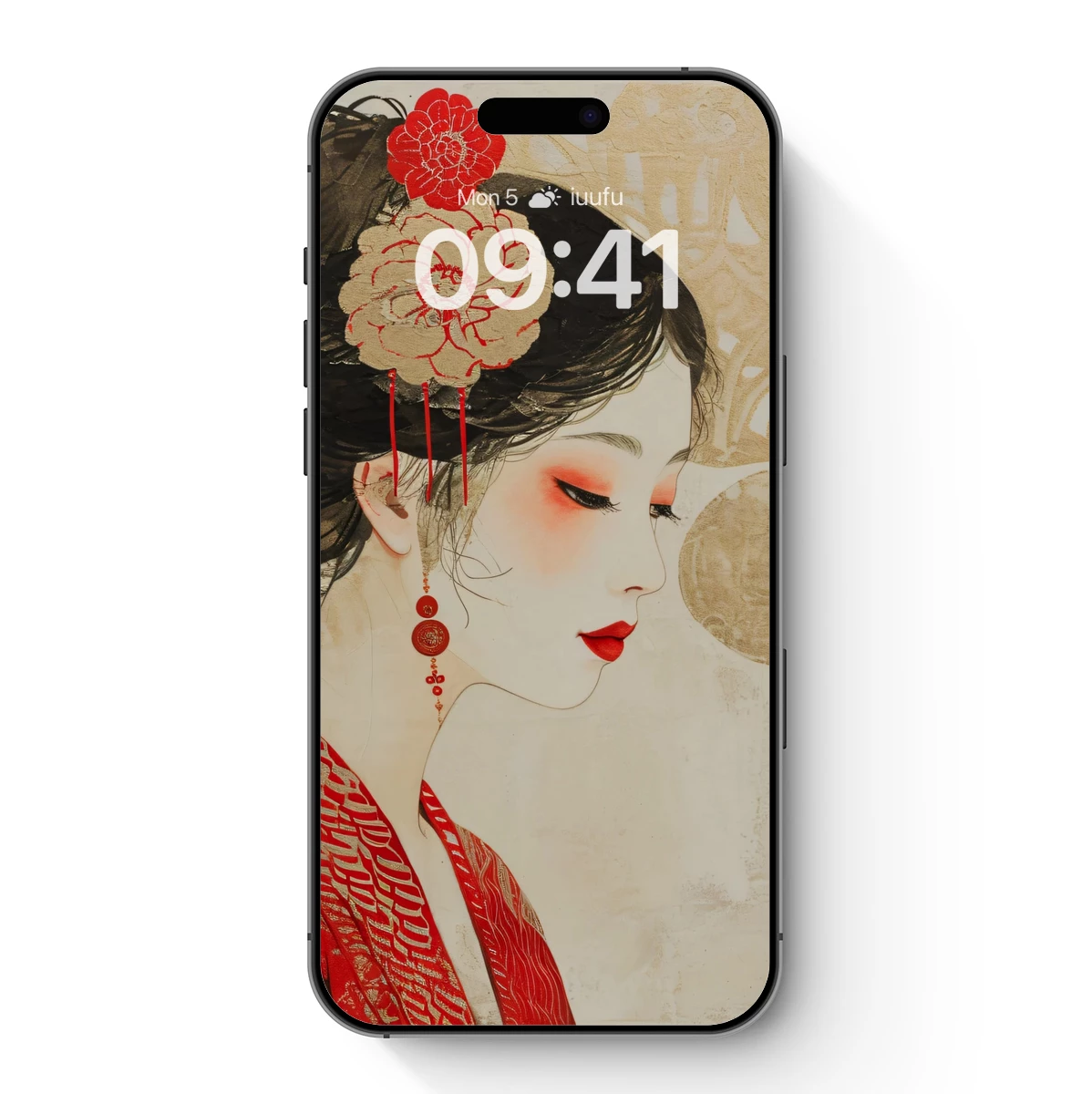 Elegant Geisha in Red: A Fusion of Tradition and Artistry