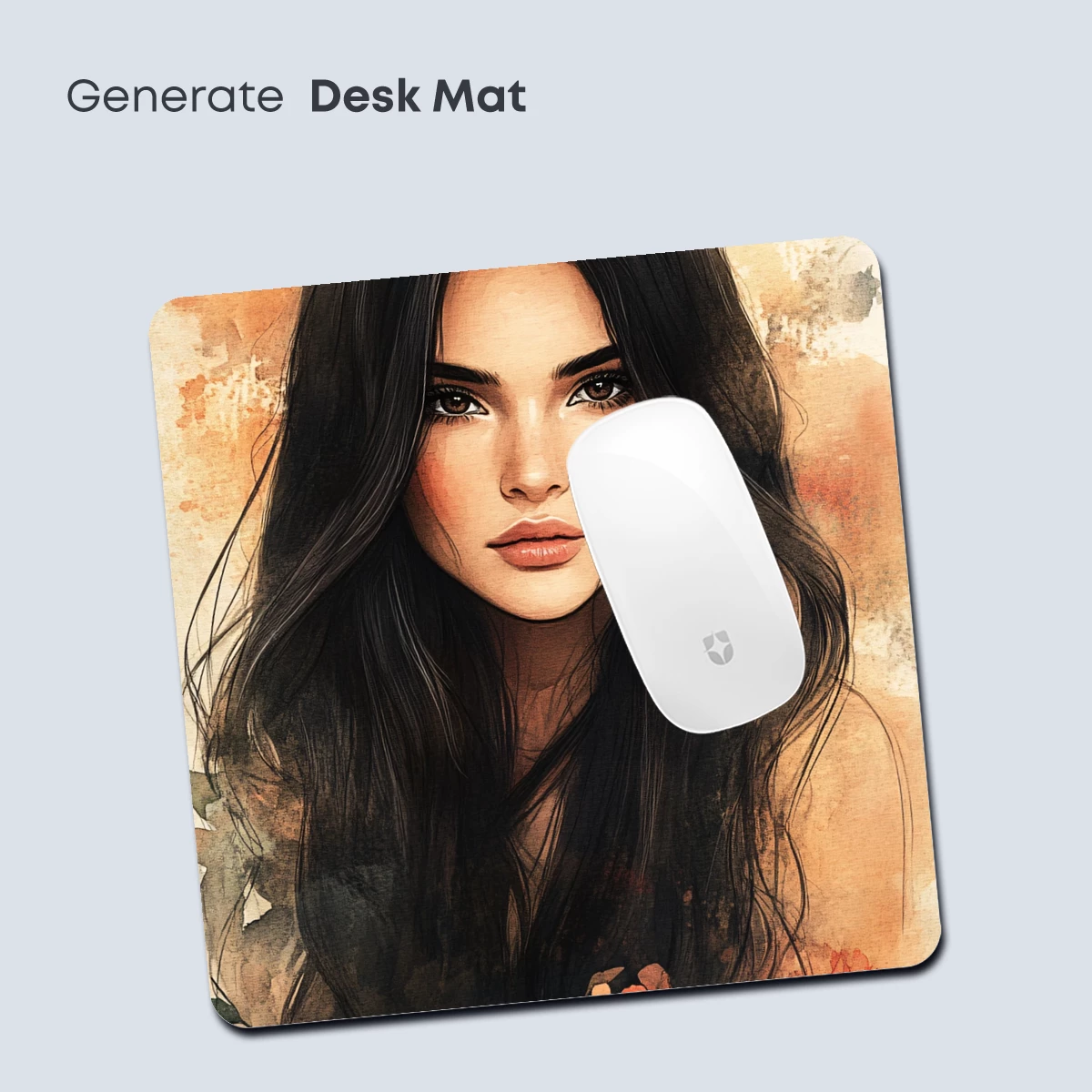 Ethereal Floral Portrait: Watercolor Elegance - Image 4