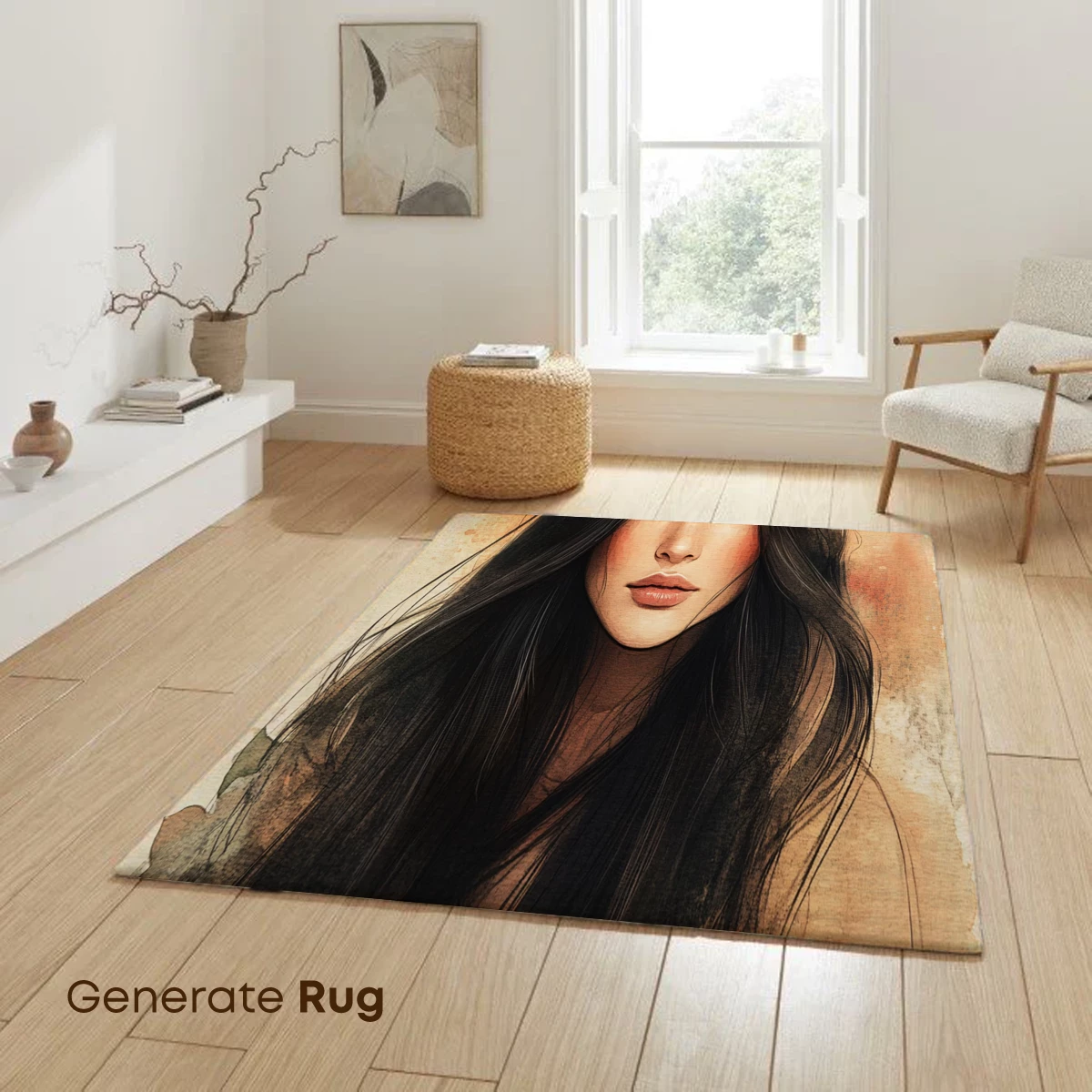 Ethereal Floral Portrait: Watercolor Elegance - Image 6