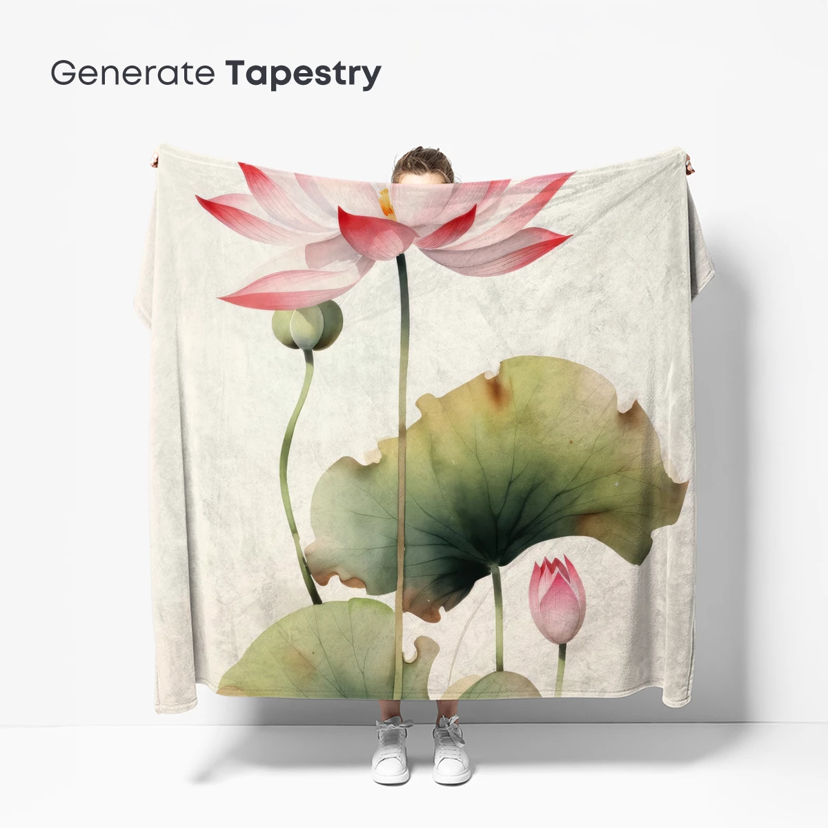 Elegant Lotus Bloom: Watercolor Harmony - Image 5