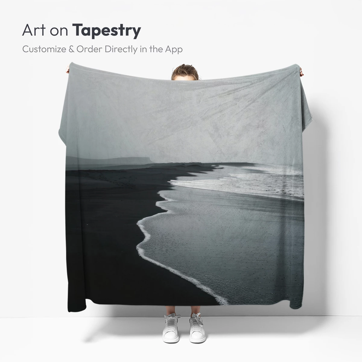 Eternal Black Sands: Misty Coastal Serenity - Image 5