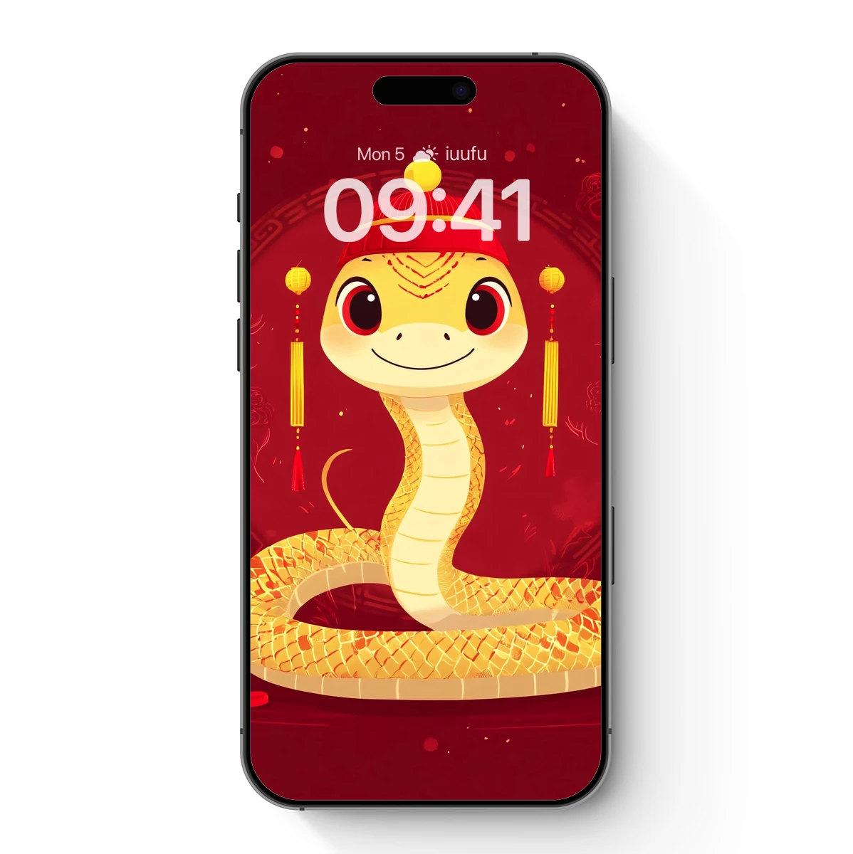 Charming Serpent in Festive Red: A Lunar New Year Tribute