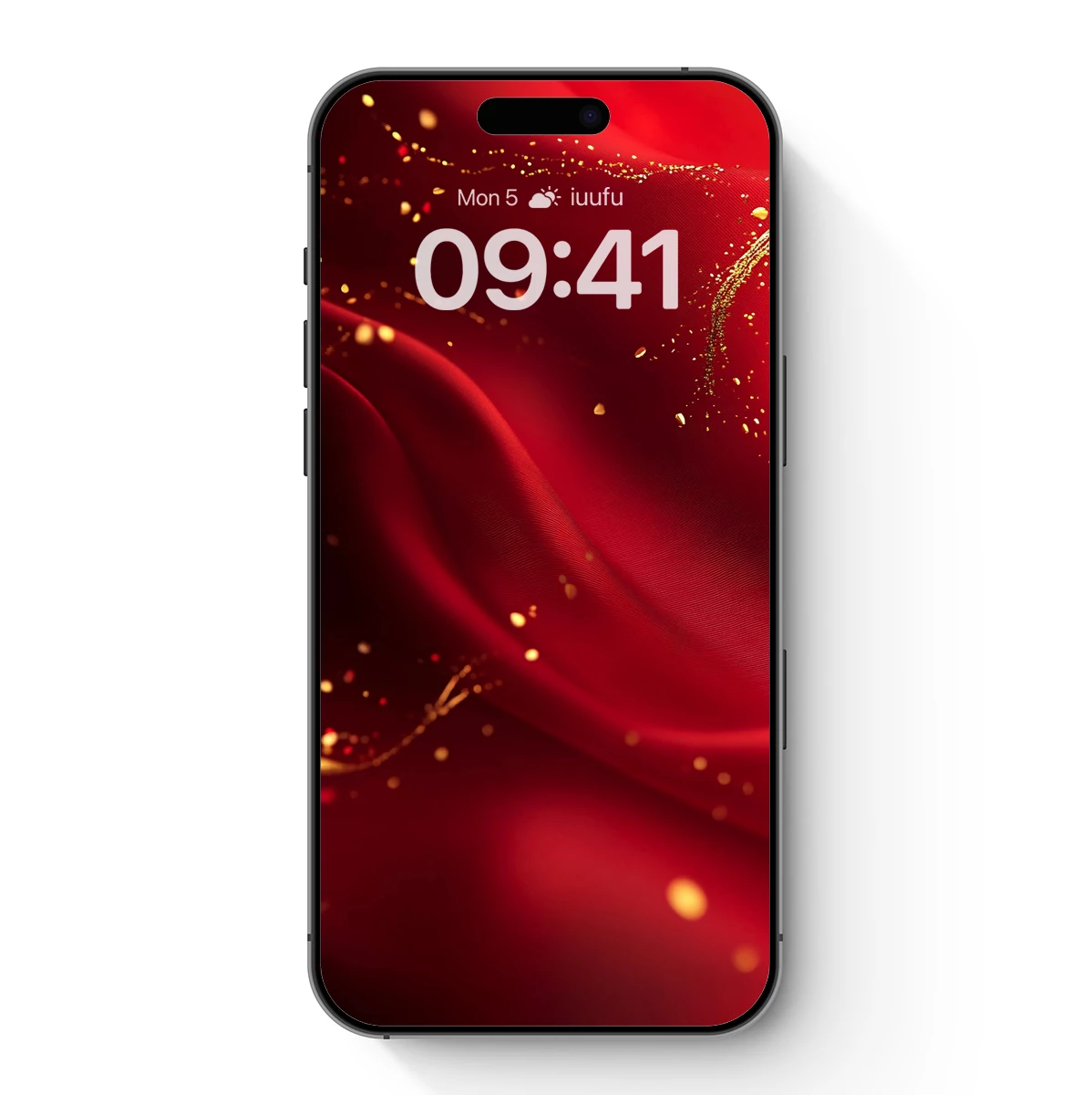 Elegant Red Silk with Golden Whispers