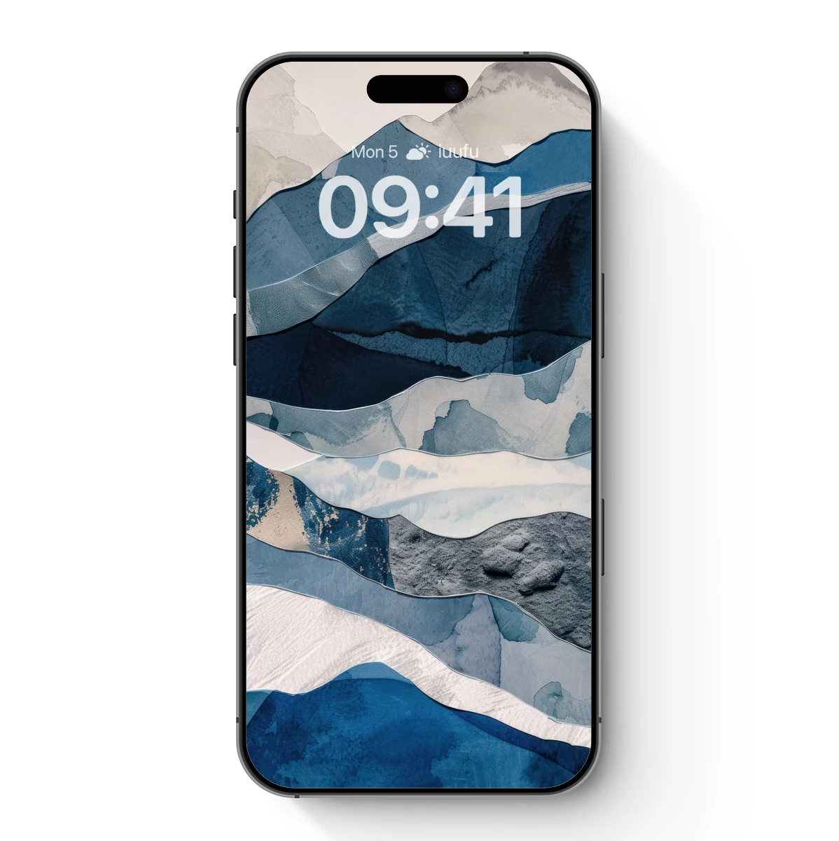 Abstract Mountain Layers: Blue Serenity