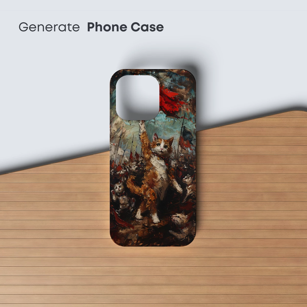 Feline Revolution: Bold Cats with Flags - Image 3