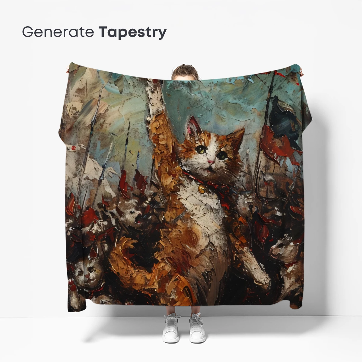 Feline Revolution: Bold Cats with Flags - Image 5