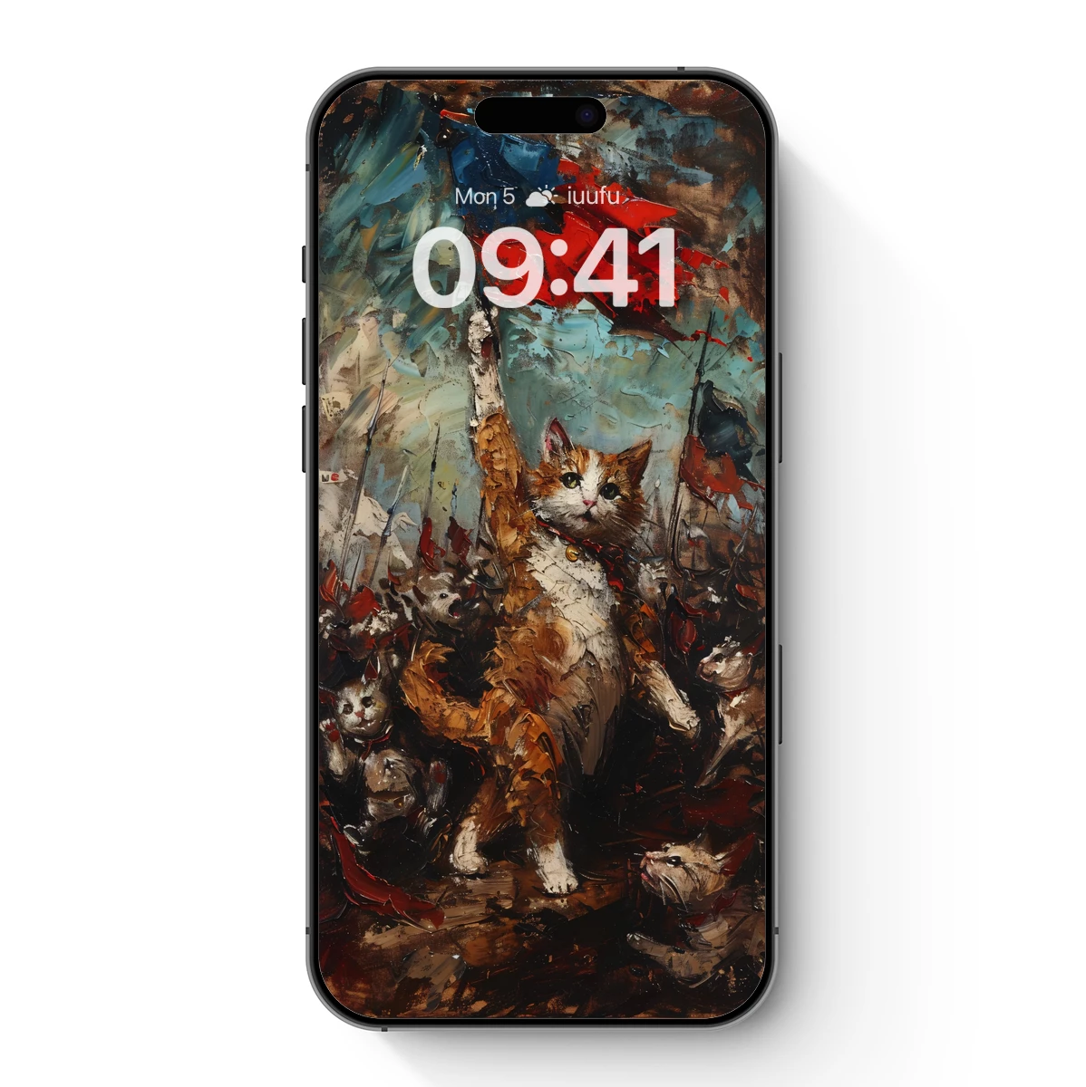 Feline Revolution: Bold Cats with Flags