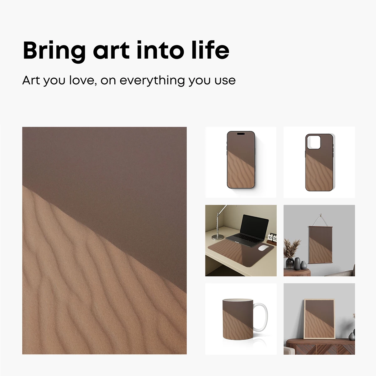 Desert Ripples: Sand's Elegance in Minimalist Form - Image 2