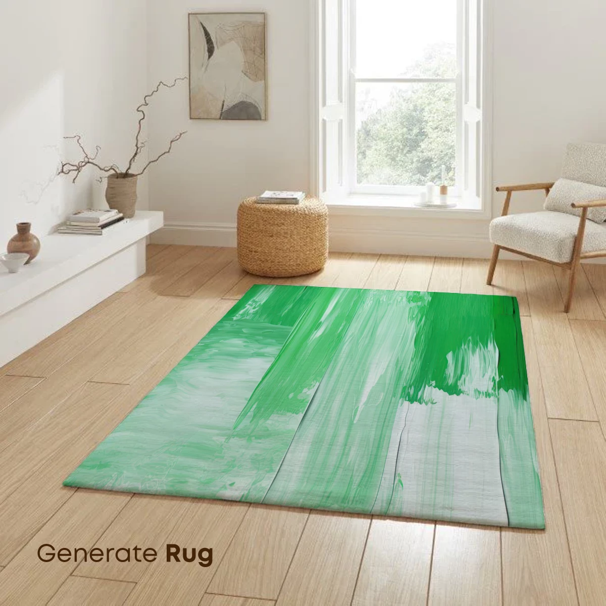 Emerald Waterfall: Abstract Green Flow - Image 6