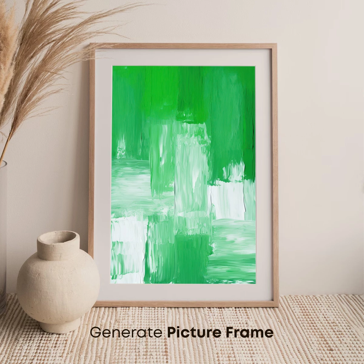Emerald Waterfall: Abstract Green Flow - Image 7