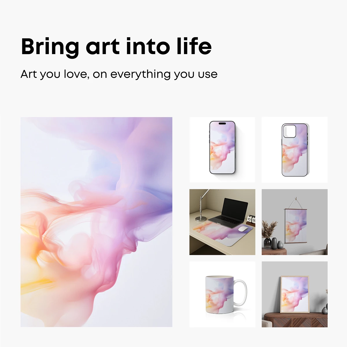 Ethereal Ink Symphony: Pastel Dreams in Motion - Image 2