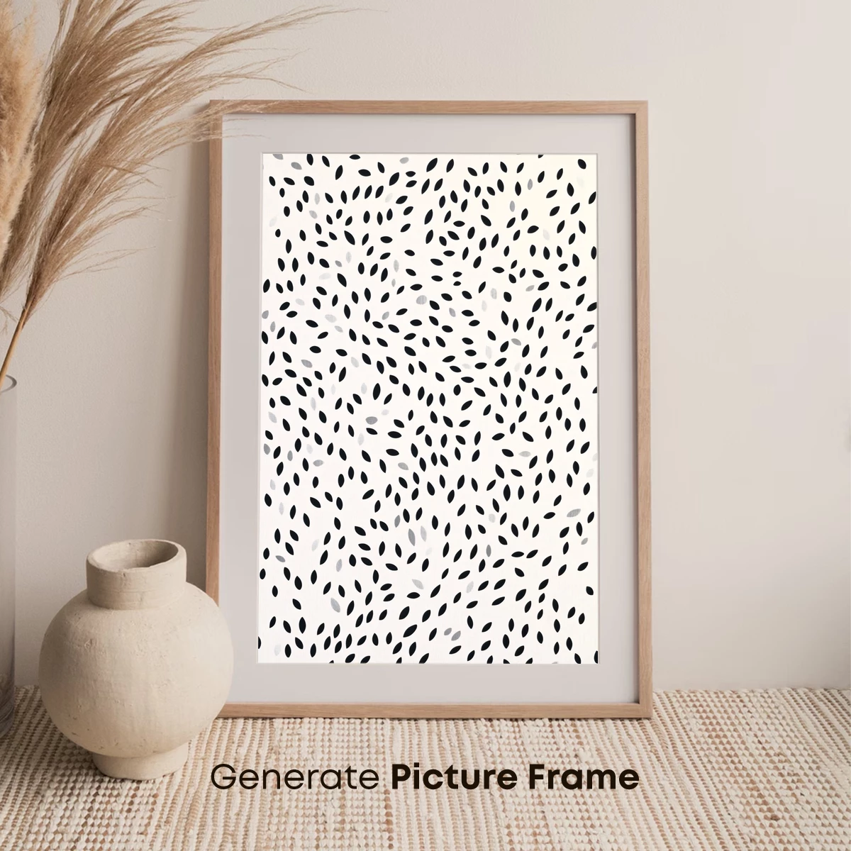 Abstract Leaf Whispers: Monochrome Elegance - Image 7