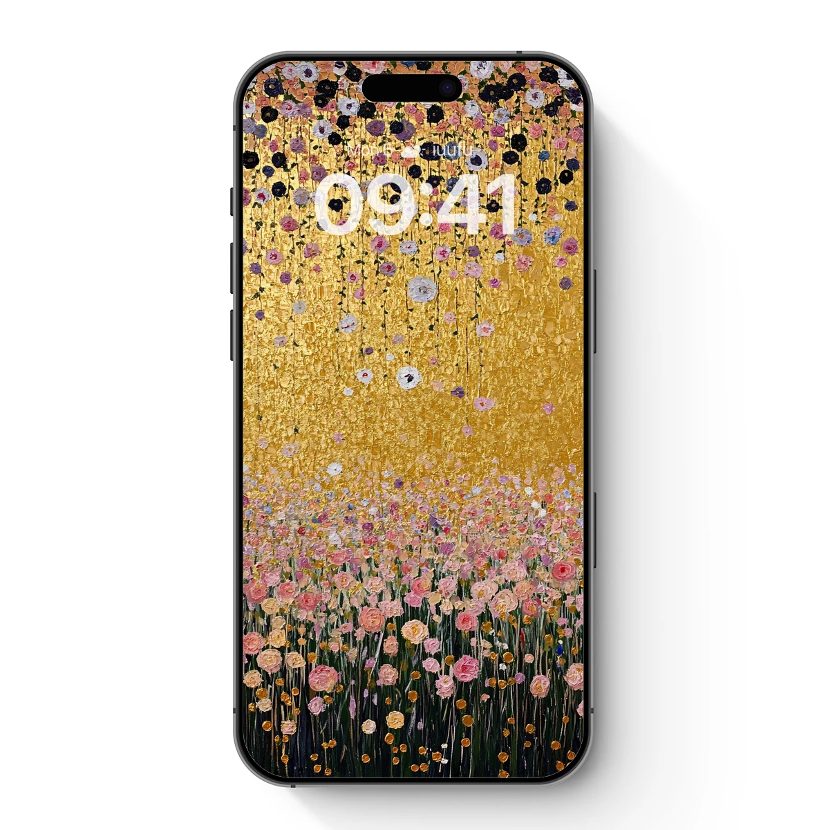 Golden Bloom Symphony: A Floral Cascade in Impressionist Style