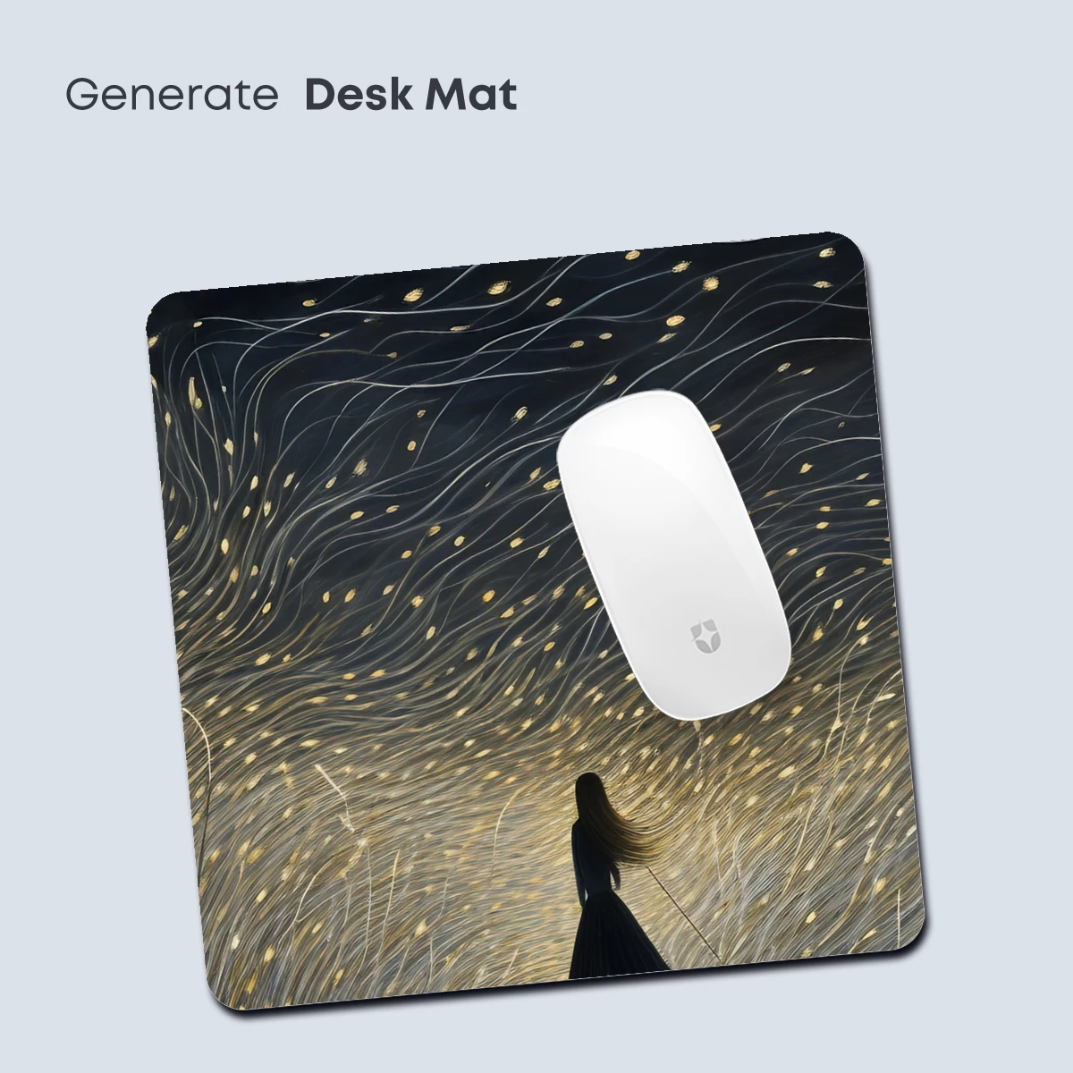 Ethereal Weave: A Lone Figure in a Golden Storm - Image 4