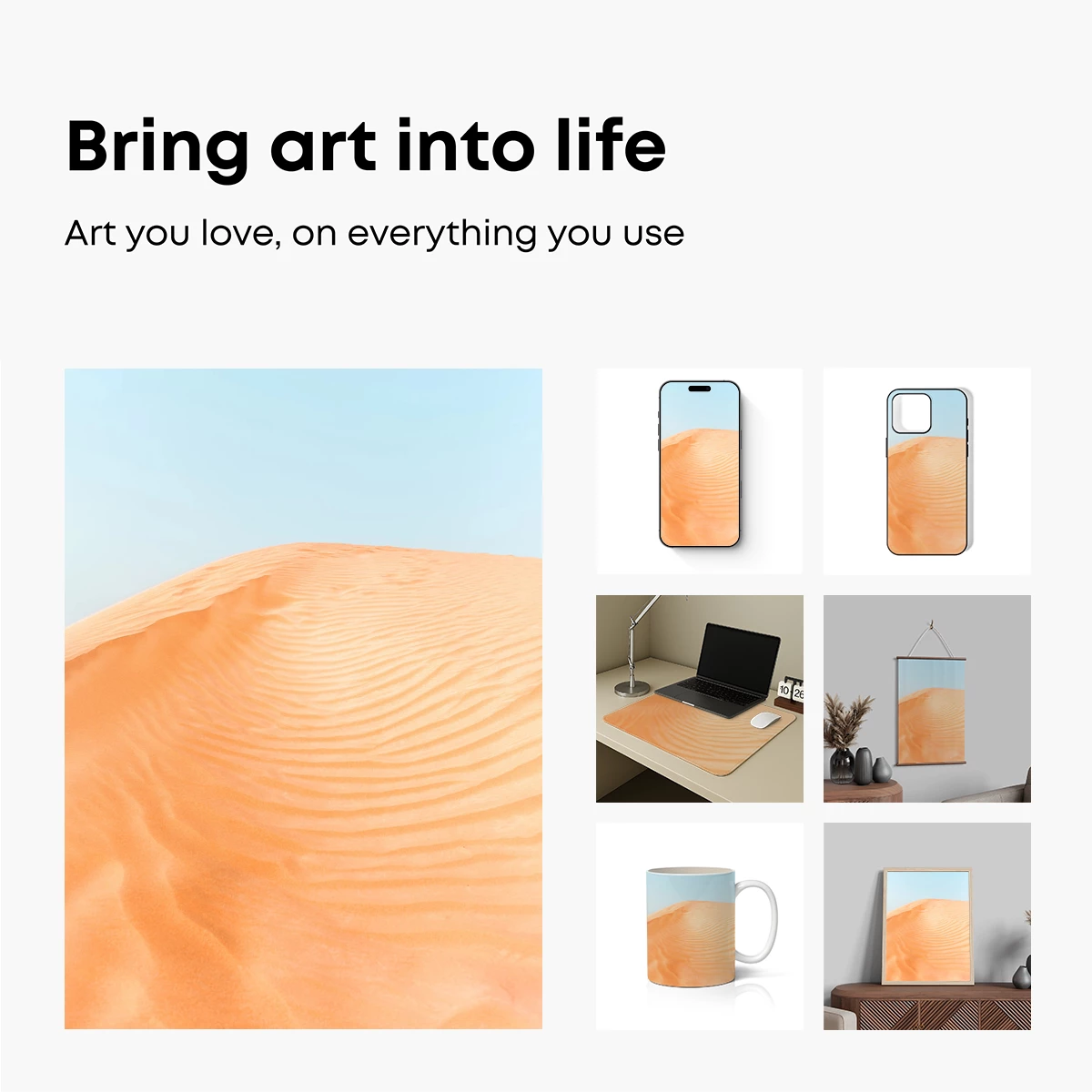 Desert Dunes in Serene Orange - Image 2