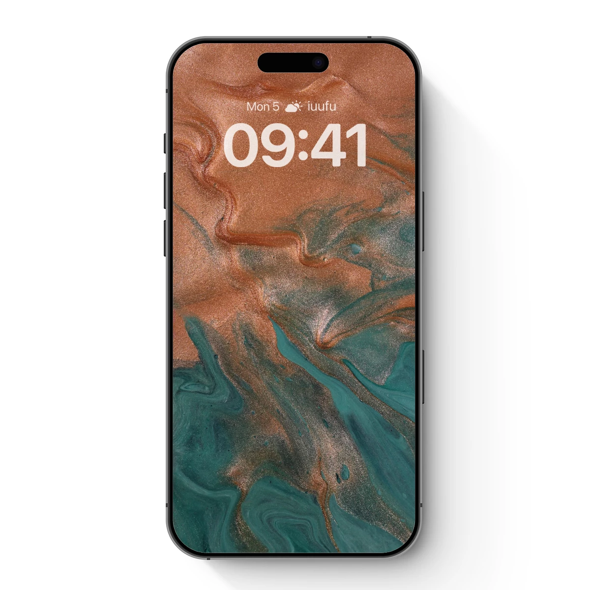 Copper Teal Fusion: Abstract Fluid Artistry