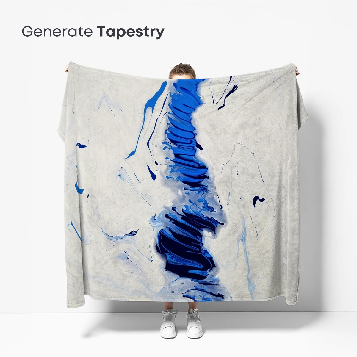 Blue Spine Symphony: Abstract Fluid Art - Image 5