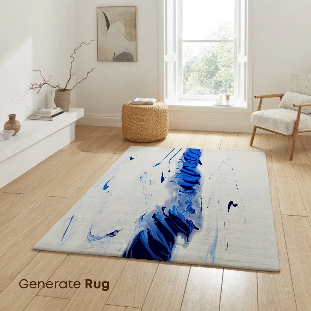 Blue Spine Symphony: Abstract Fluid Art - Image 6