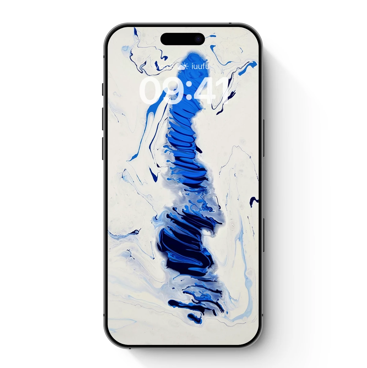 Blue Spine Symphony: Abstract Fluid Art