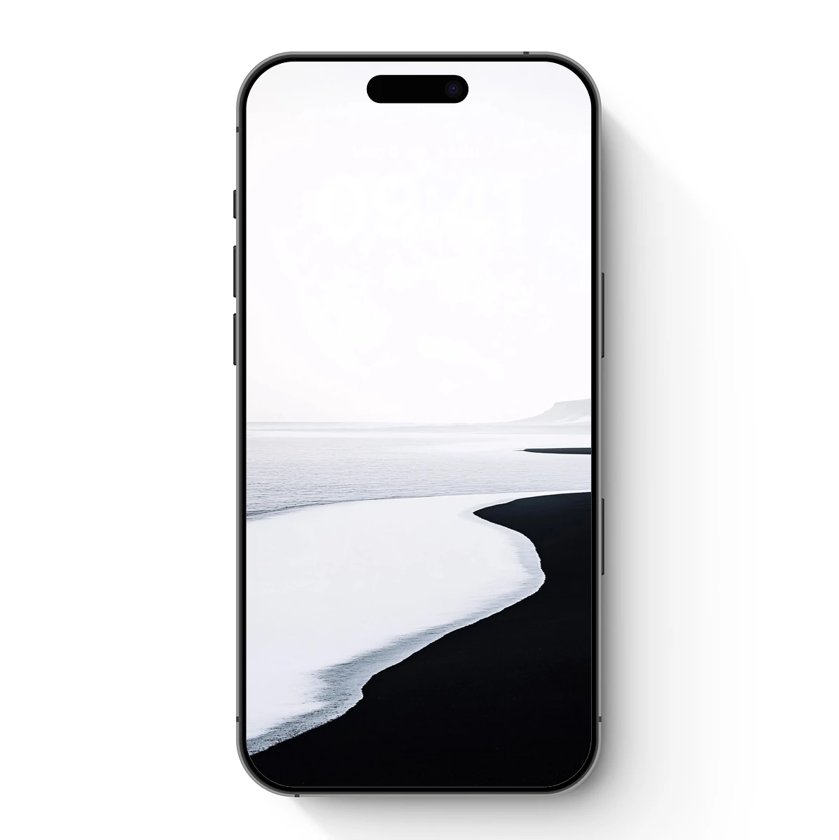 Eternal Contrast: Black Sand Meets White Foam