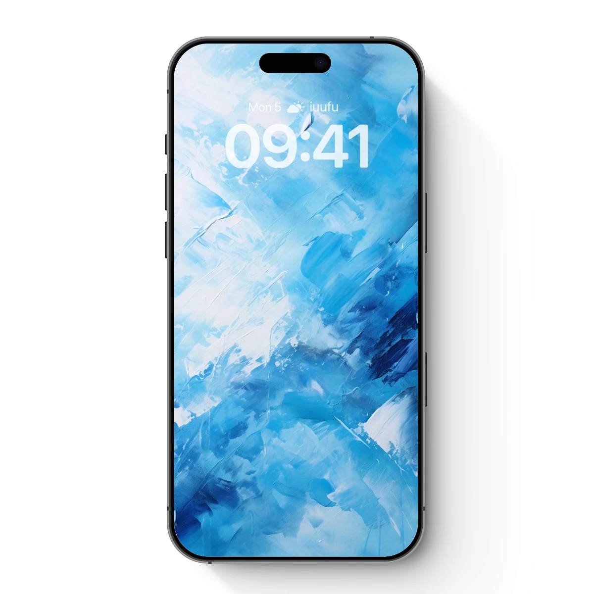 Azure Symphony: Abstract Brushstrokes in Cool Tones