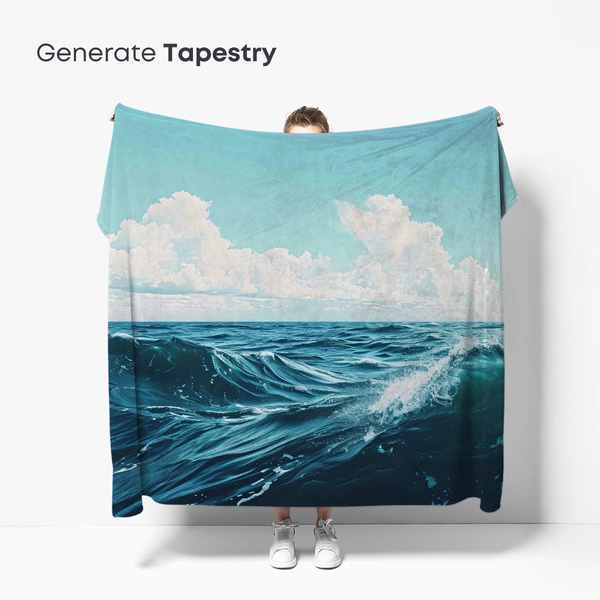 Oceanic Serenity: Waves Under a Dreamy Sky - Image 5