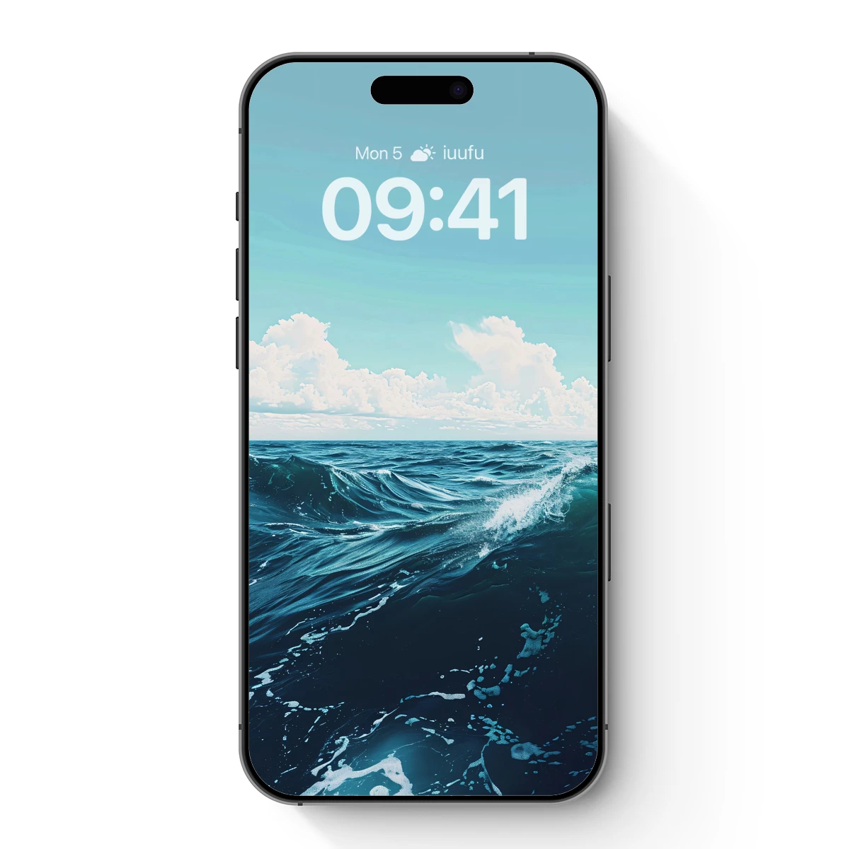 Oceanic Serenity: Waves Under a Dreamy Sky