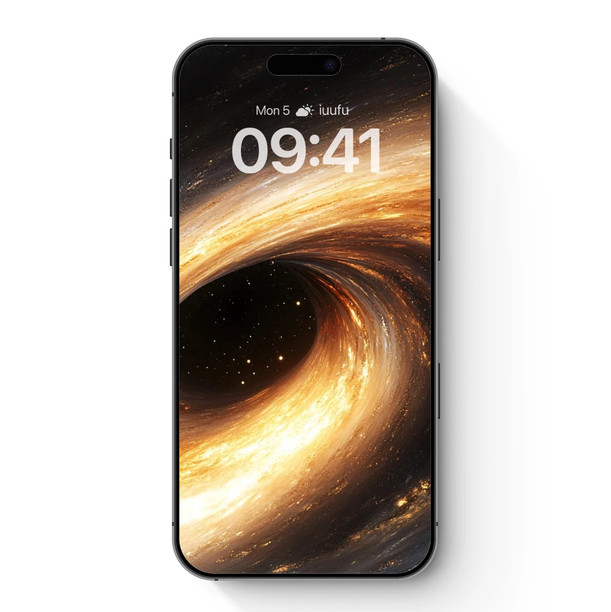 Cosmic Vortex: A Black Hole's Dance in Stardust