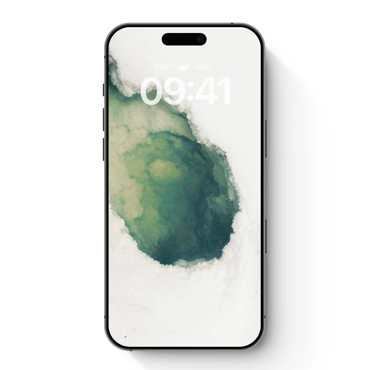 Frozen Portal: Turquoise Abyss in Snow