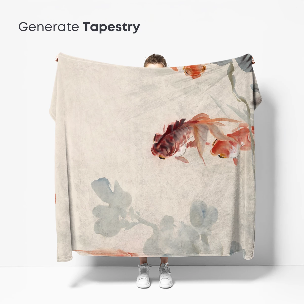 Elegant Goldfish in Watercolor Harmony - Image 5